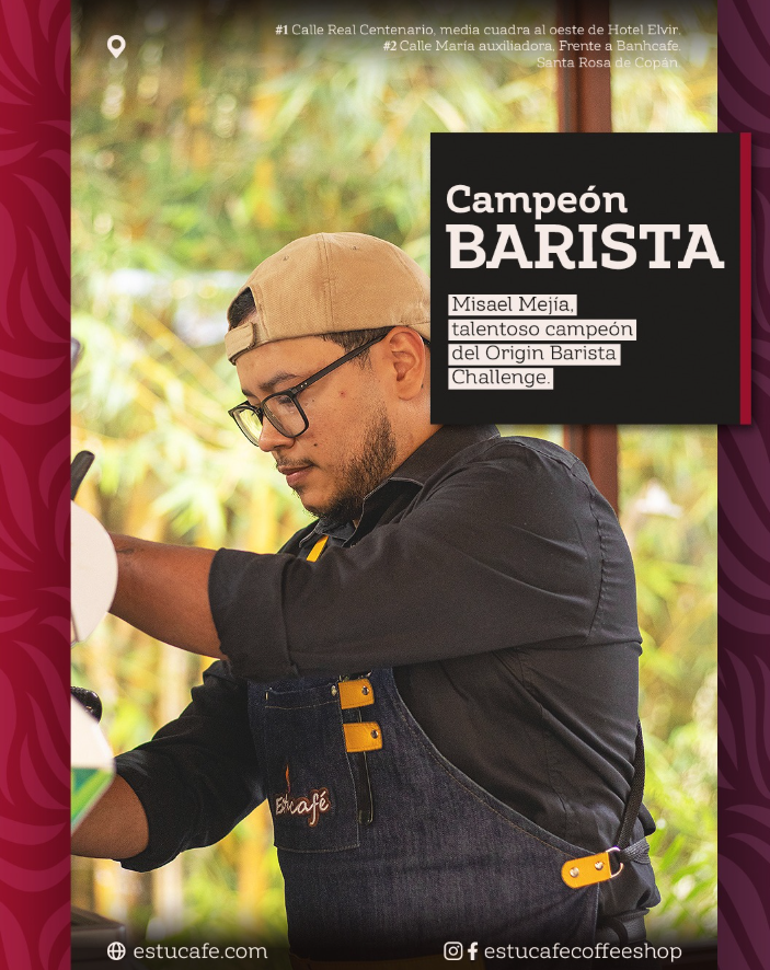 Misael Eduardo Mejía Urbina, campeón del Origin Barista Challenge